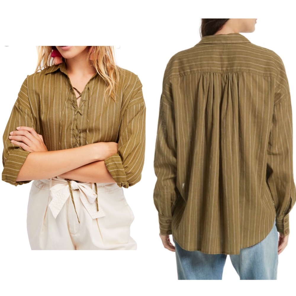 FREE PEOPLE Under the Boardwalk Top Size Medium